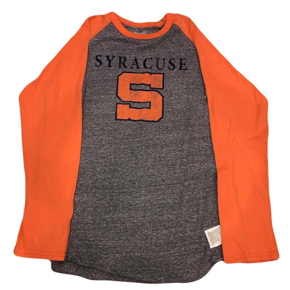 Original-retro-brand Women's Orange and Grey T-shirt